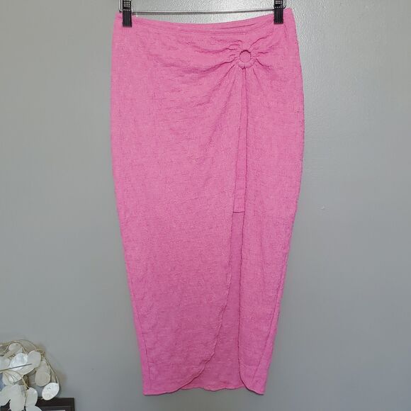 No Boundaries 2 Piece Juniors Flutter Strap Top Med & O-Ring Skirt Small Pink - Picture 6 of 12